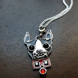 Swarovski Crystal with Silver.925 Chain Dog Charm